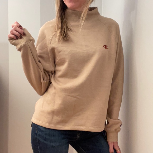 Champion Tan Brown Warm Turtleneck Sweatshirt - Picture 2 of 15